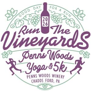 Run the Vineyards - Penns Woods Yoga & 5K - Yoga and 5K Run/Walk logo