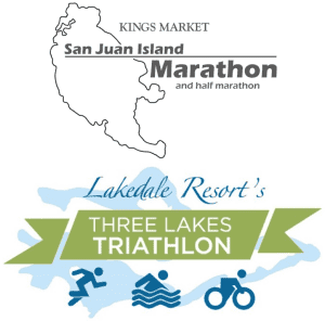 Three Lakes Triathlons and Kings Market San Juan Island Runs logo
